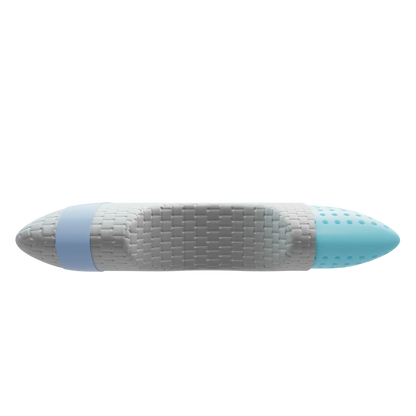 Cooling pillow for side sleepers by blue sleep, horizontal view