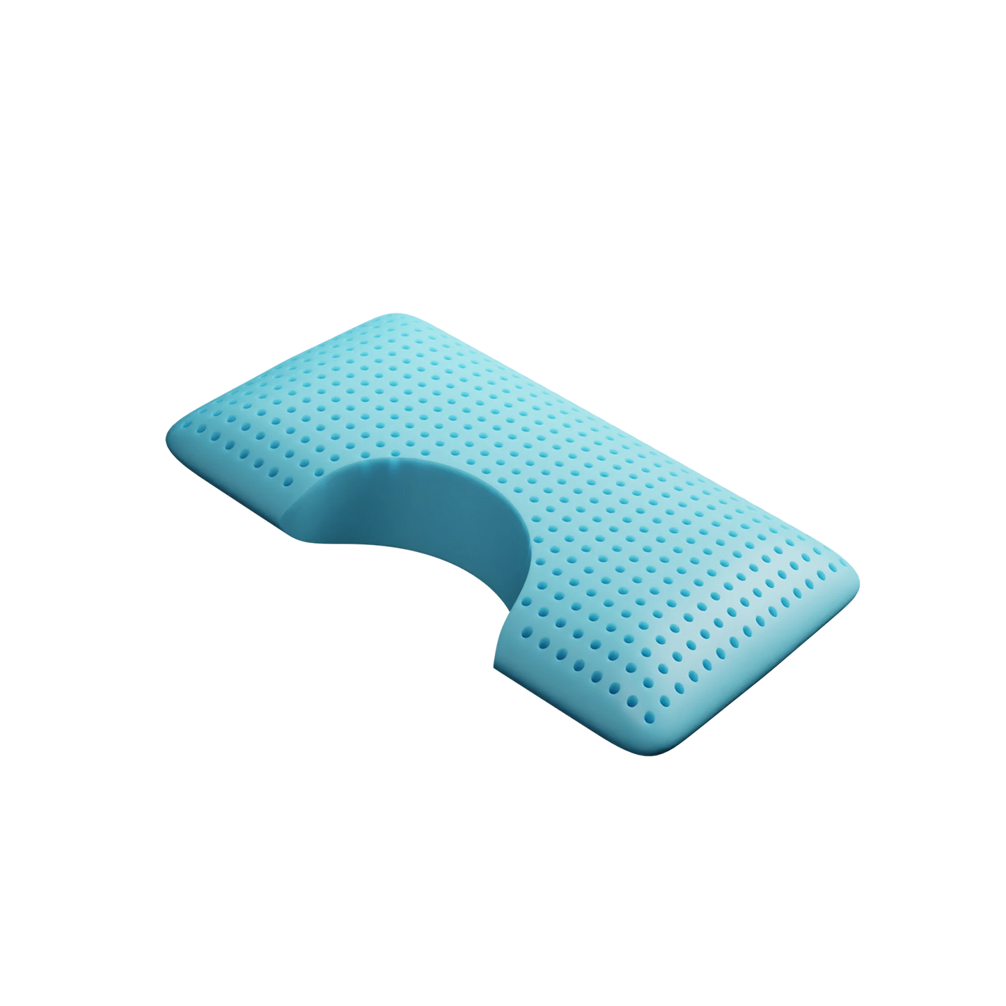 Cooling pillow for side sleepers, side view no sleeve 