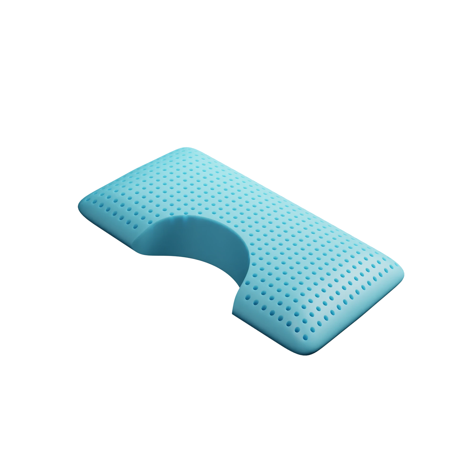 Cooling pillow for side sleepers, side view no sleeve 