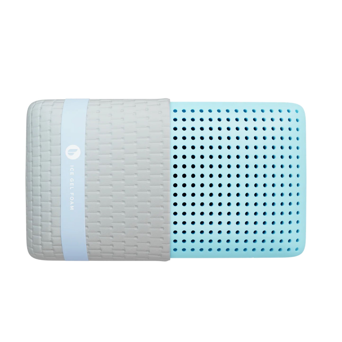 Memory foam pillow with cooling gel by blue sleep , top view 