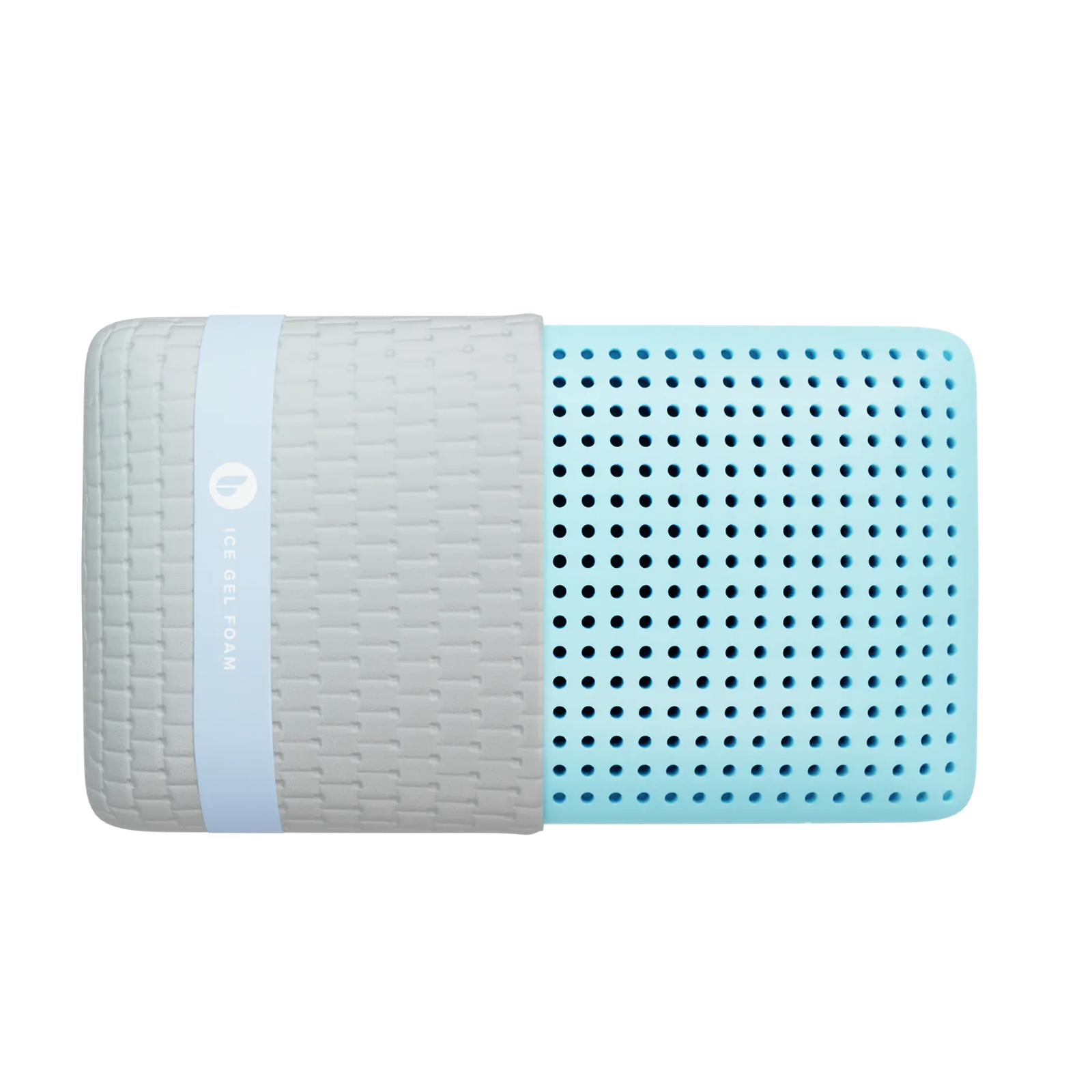 Memory foam pillow with cooling gel by blue sleep , top view 